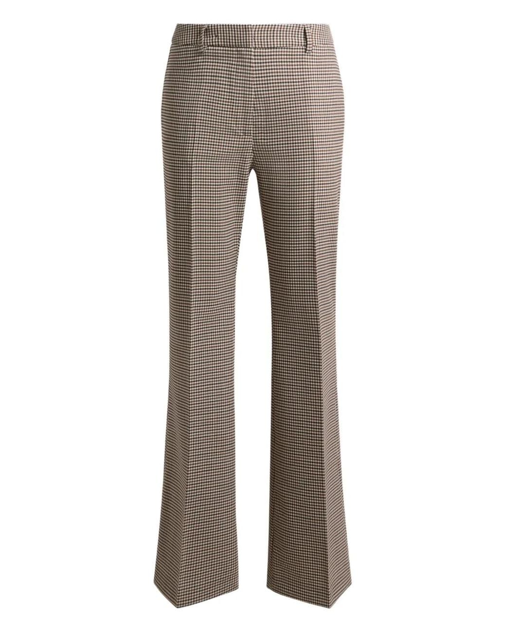 Etro Bootcut Broek Met Gingham Ruit in het Gray