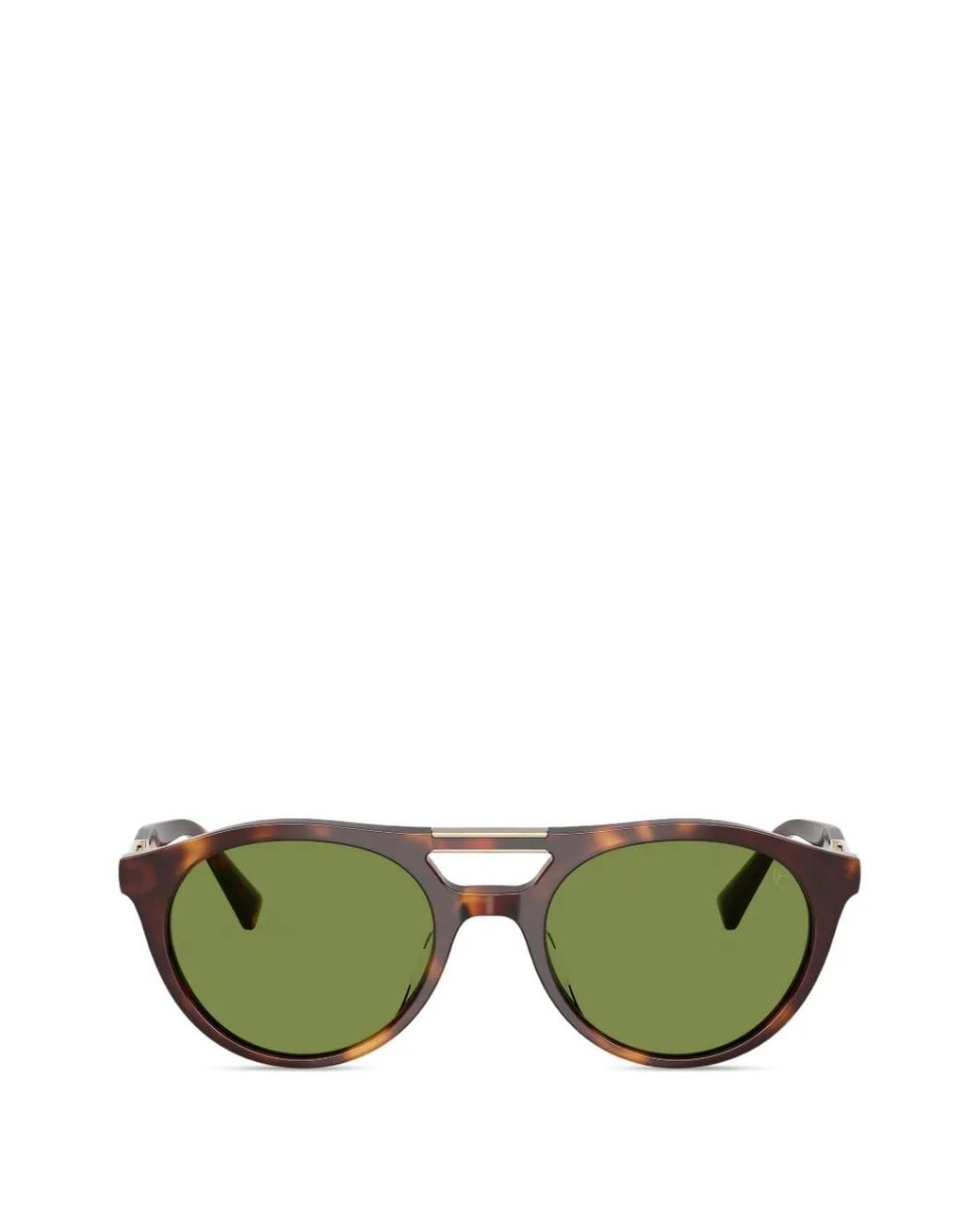 Brunello Cucinelli Green Round-Frame Sunglasses
