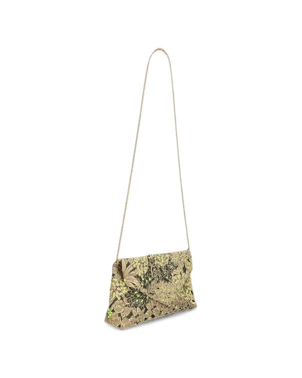 Dries Van Noten Metallic Jacquard Envelope Bag