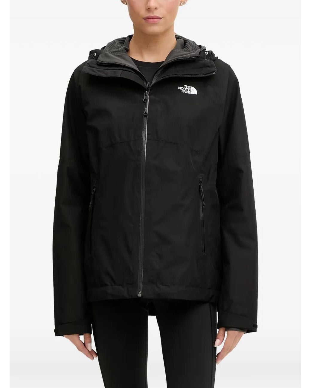 The North Face Black Diablo Dynamic Logo-Print Waterproof Hooded Jacket