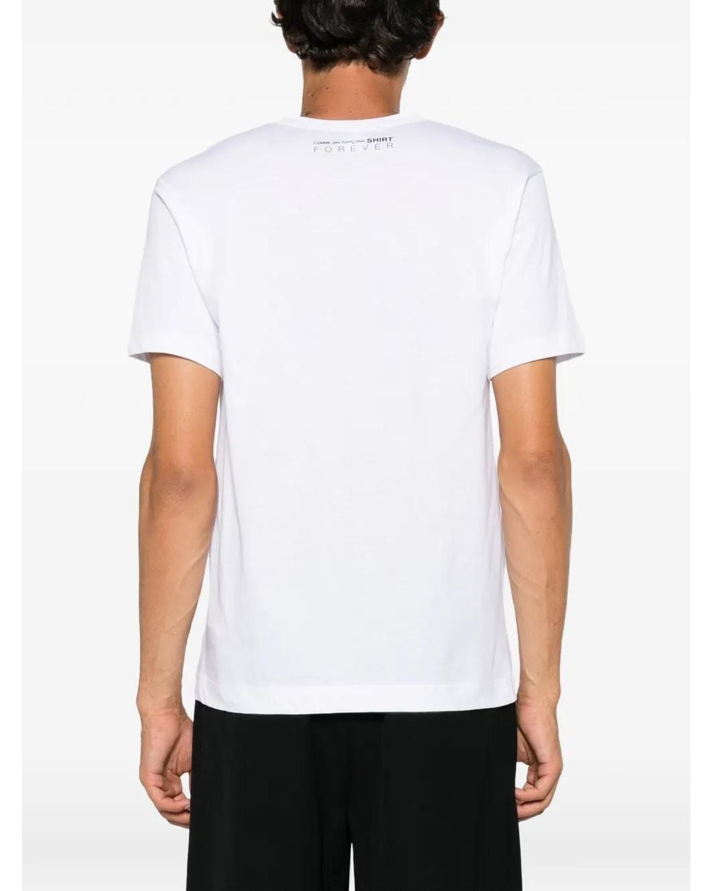 Comme des Garçons White Crew-Neck T-Shirt for men