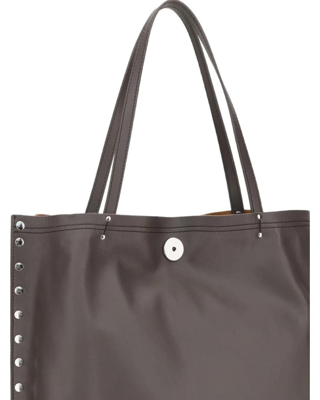 Zanellato Gray Sac Cabas A'Spasso Format Moyen En Cuir À Clous