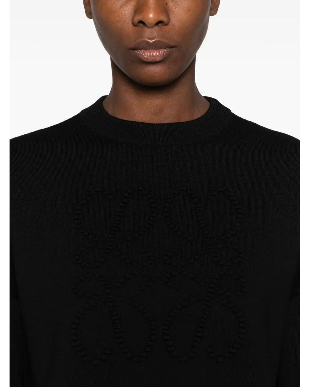 Loewe Black Anagram Cropped Sweater