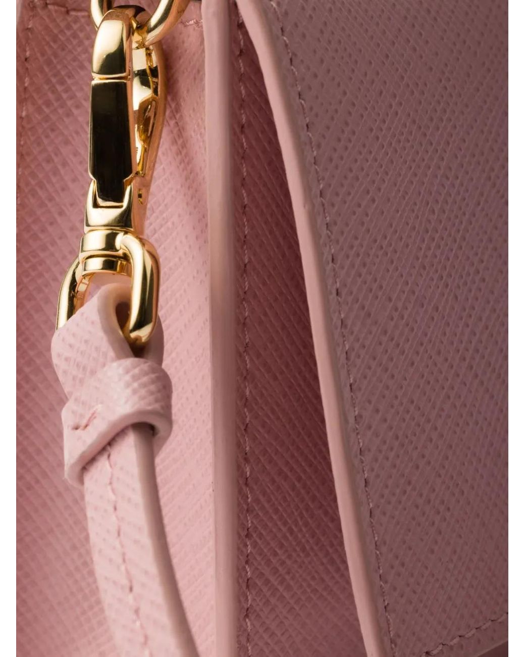 Borsa Mini Con Logo Triangolare di Prada in Pink