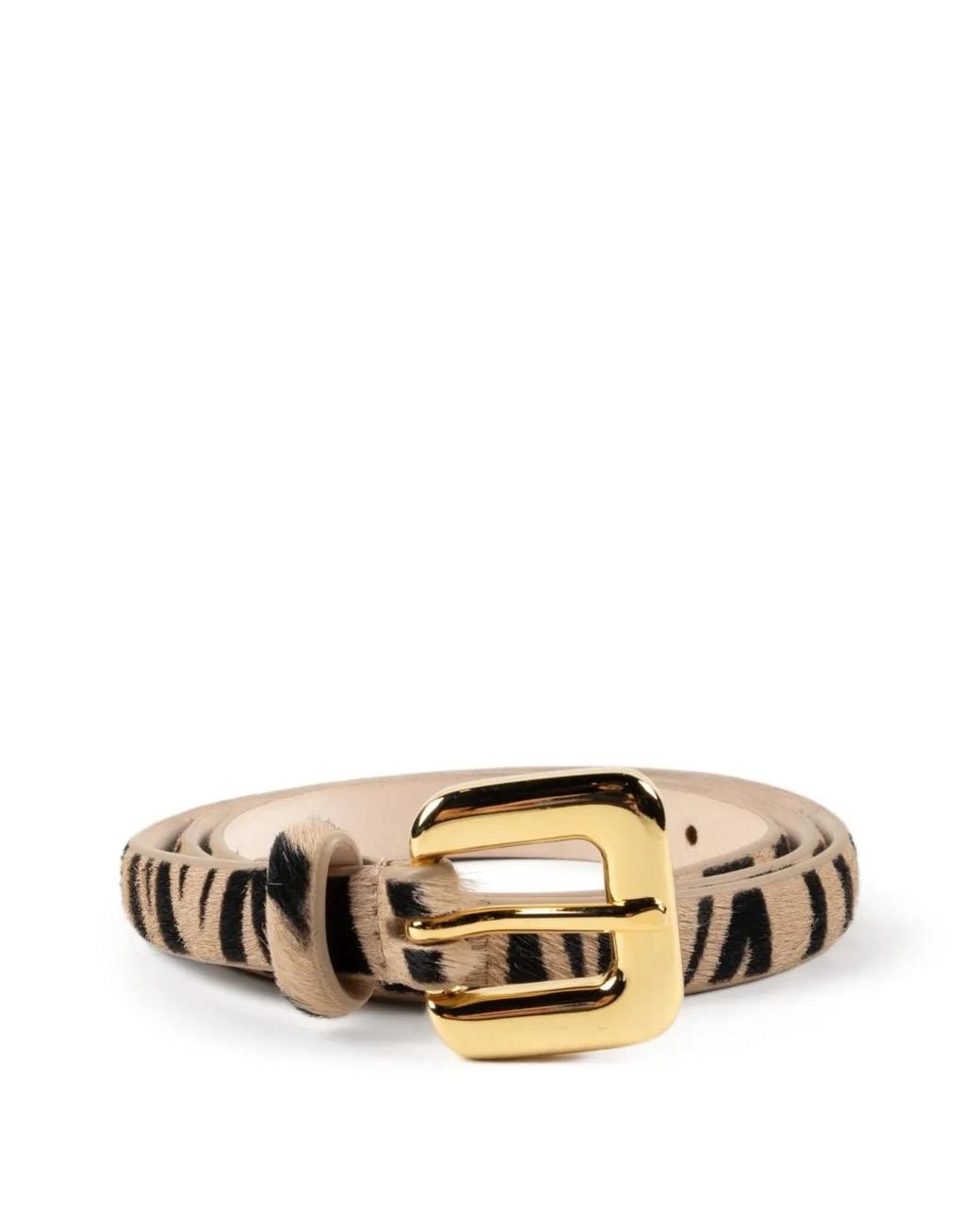 DEHANCHE Metallic Zebra-Print Belt