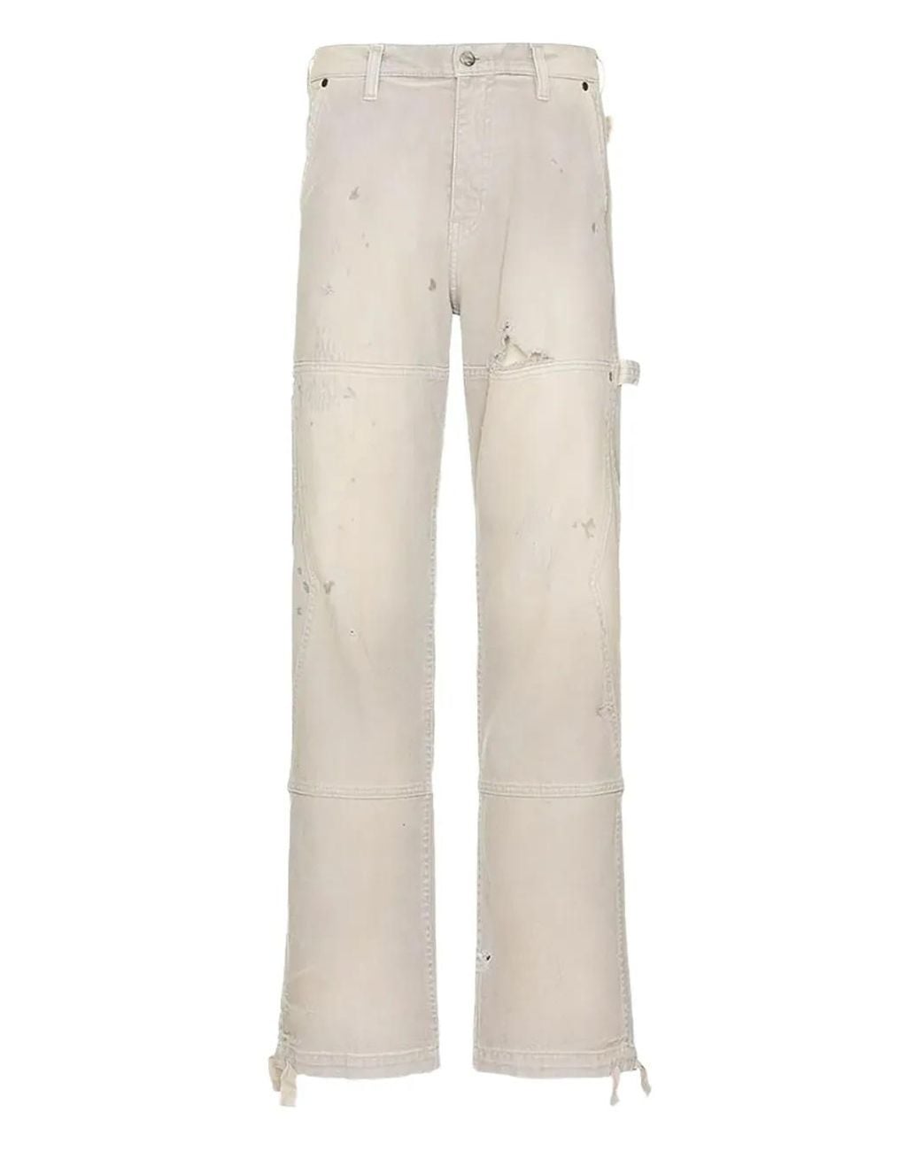 Rhude White Reza Double-Knee Trousers for men