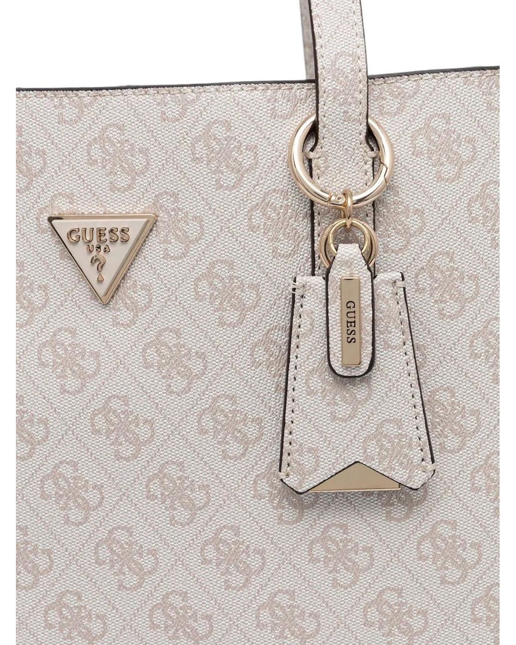 Guess White Shopper Mit Logo-Print