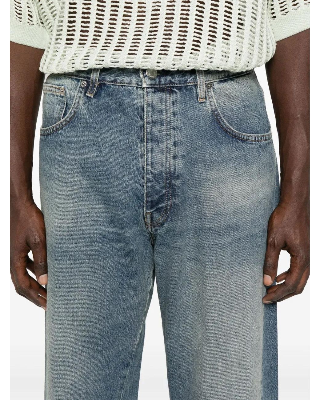 sunflower Blue Wide Twist Jeans for men