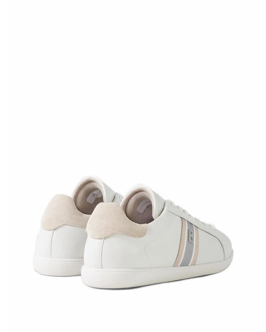 Bogner White Columbus Grained Leather Sneakers for men