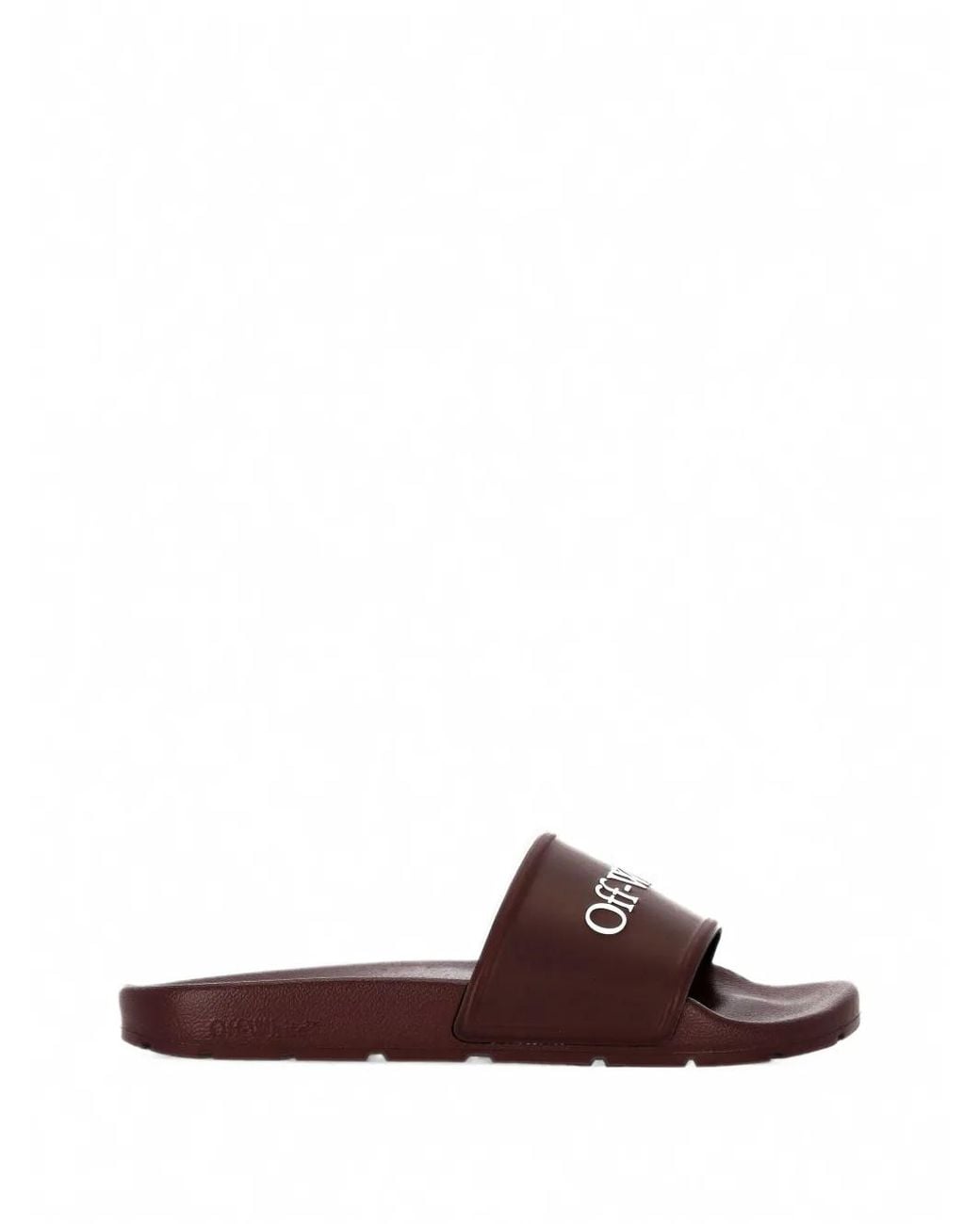 Off-White c/o Virgil Abloh Brown Logo-Print Pool Sliders