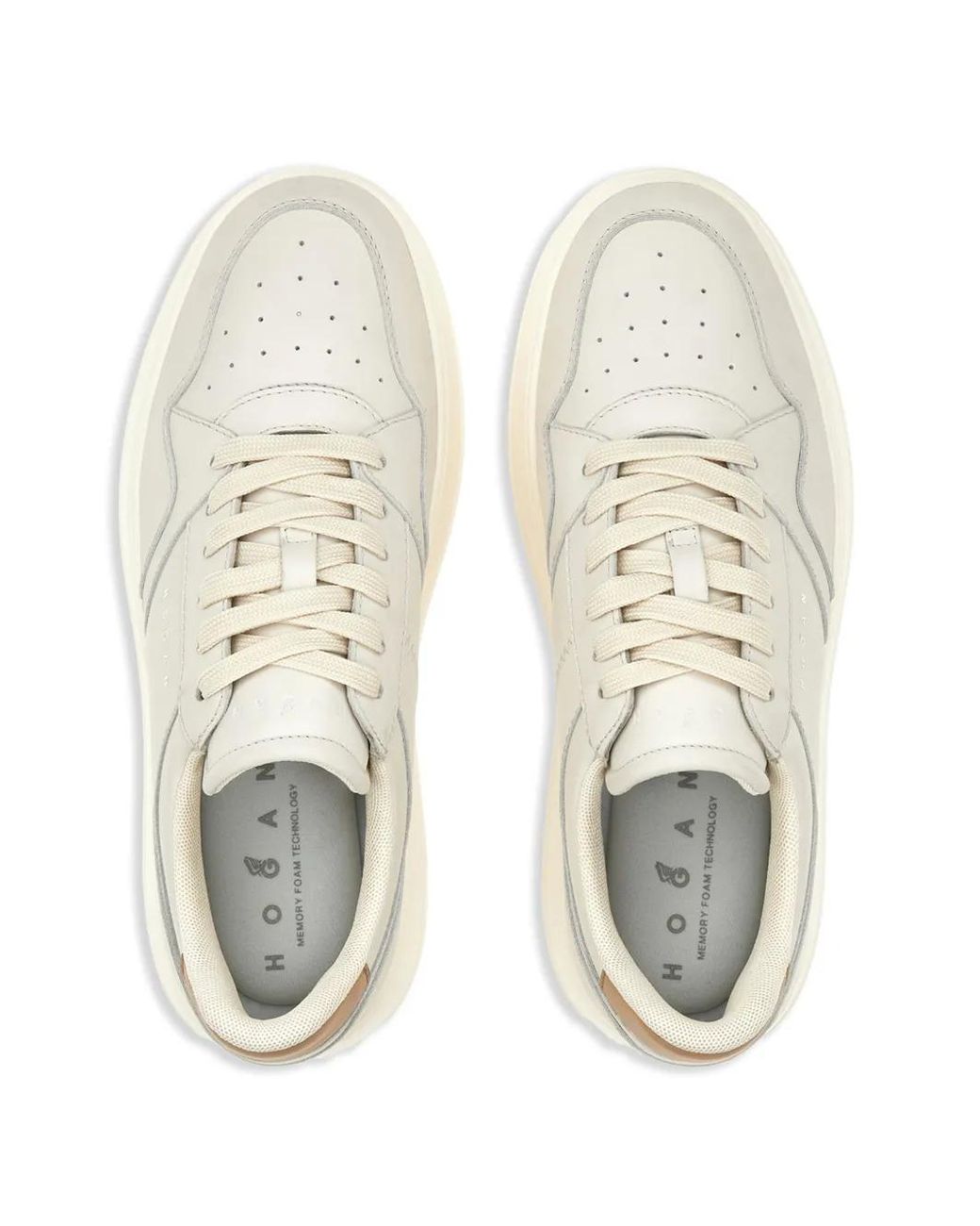 Hogan White Leather Sneakers