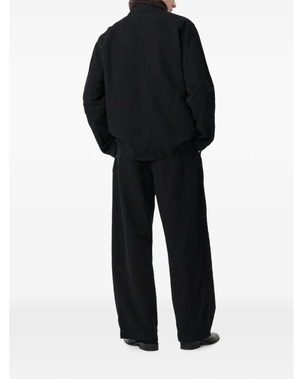 Studio Nicholson Black Minard Wide-Leg Trousers for men