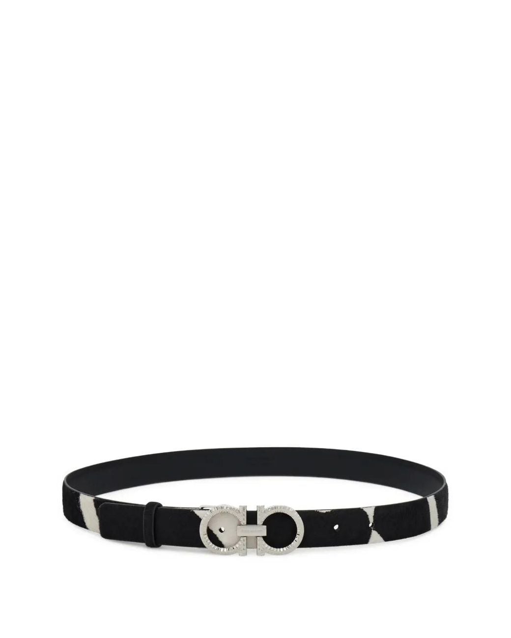 Ferragamo White Adjustable Gancini Belt