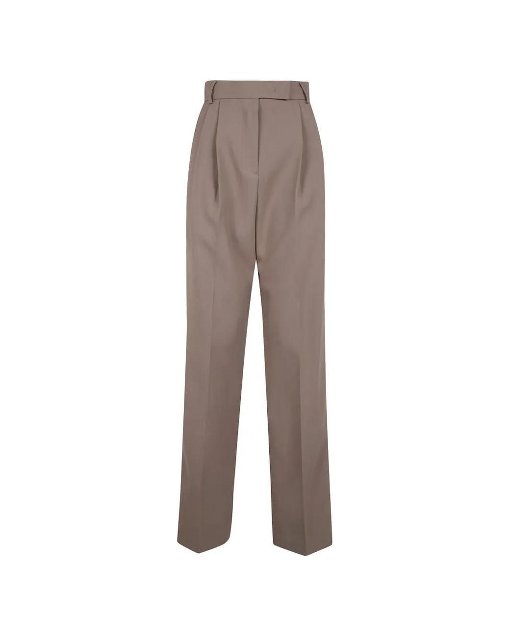 Frankie Shop Natural Bea Pleated Tailored Trousers