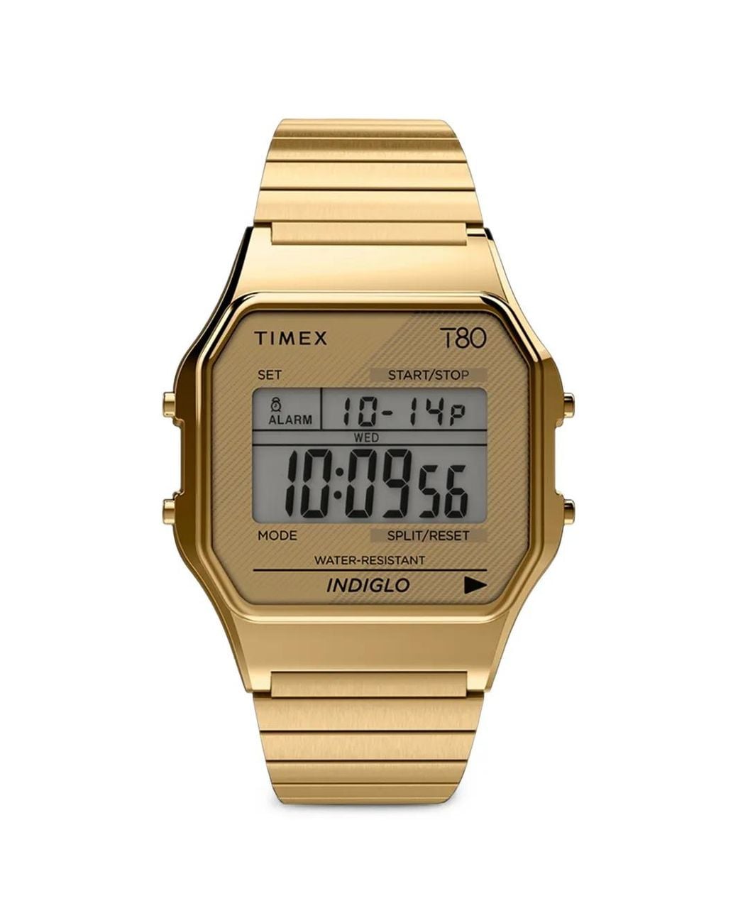 Timex Metallic T80 Digital 34Mm Watch for men