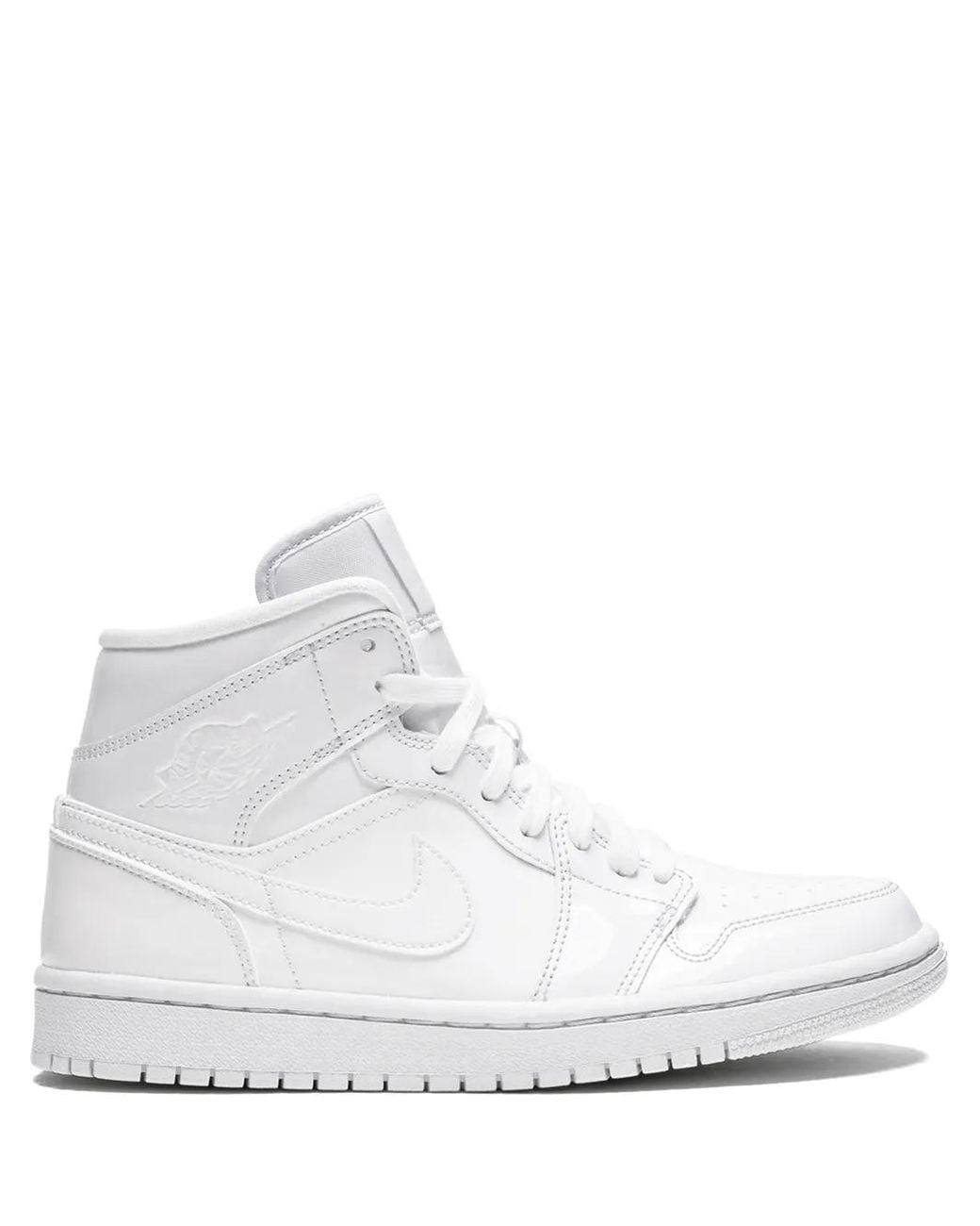 Nike White Air 1 Mid "Triple Patent Leather" Sneakers