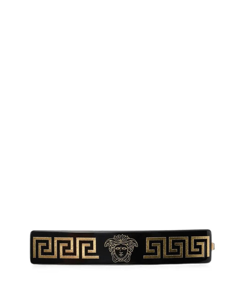Versace White Medusa Greca Hair Clip