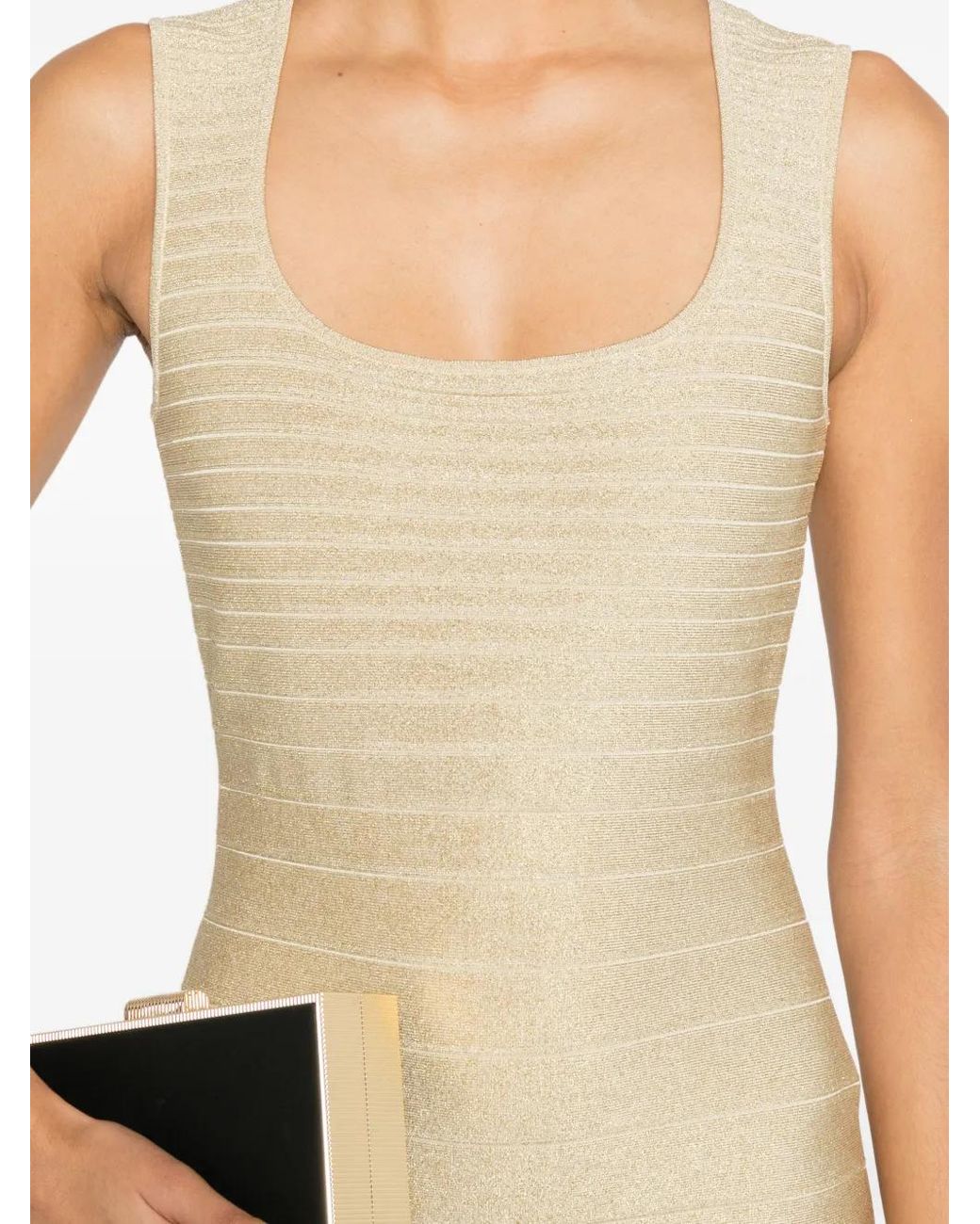 Hervé Léger Natural Mirabel Dress