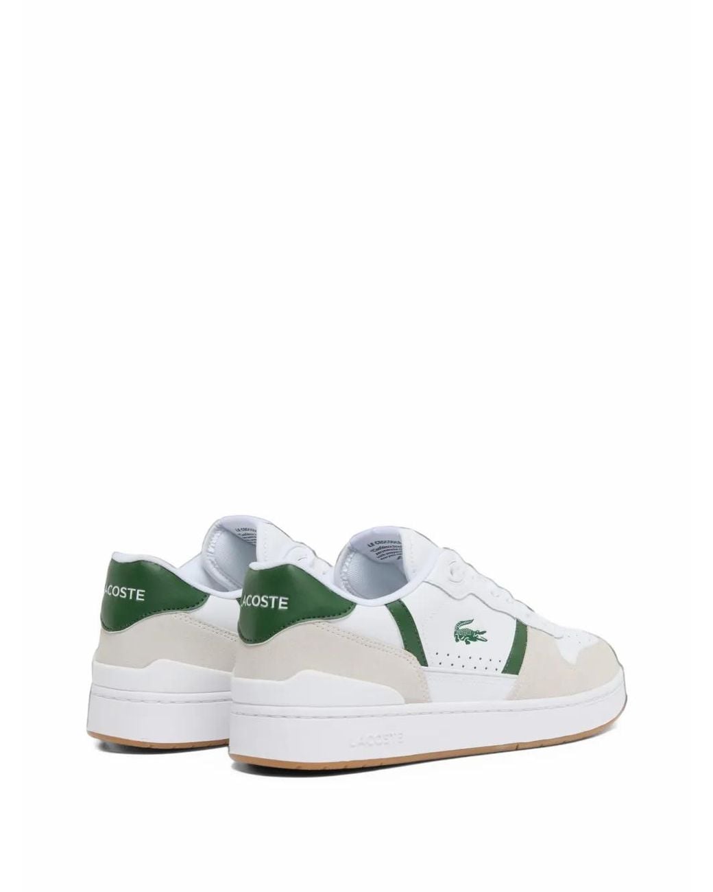 Lacoste White T-Clip Set Leather Sneakers for men