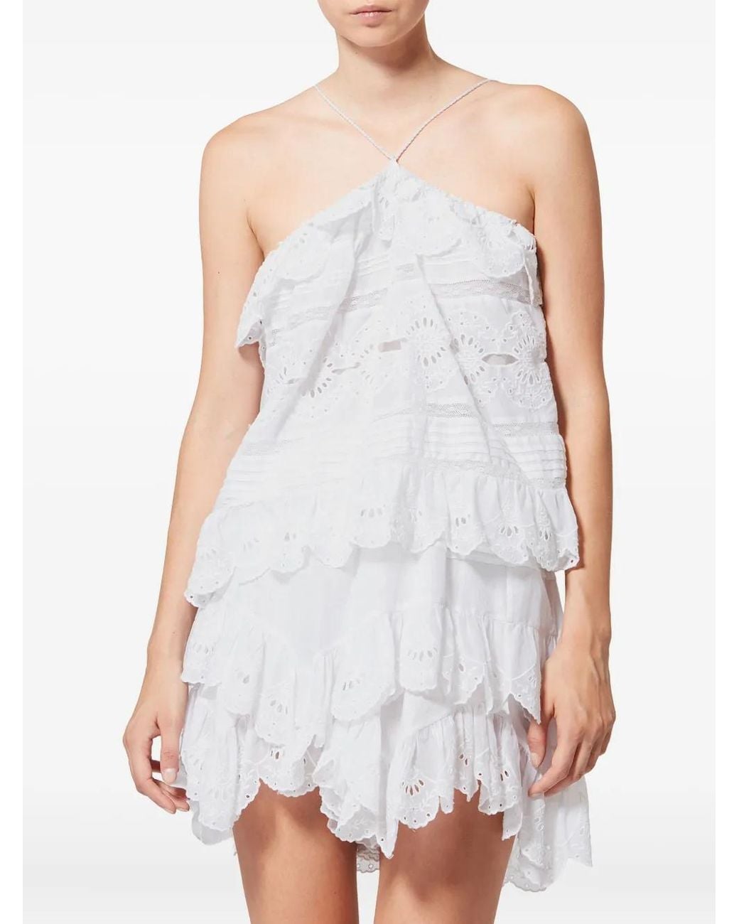Isabel Marant White Prisha Ruffled Top