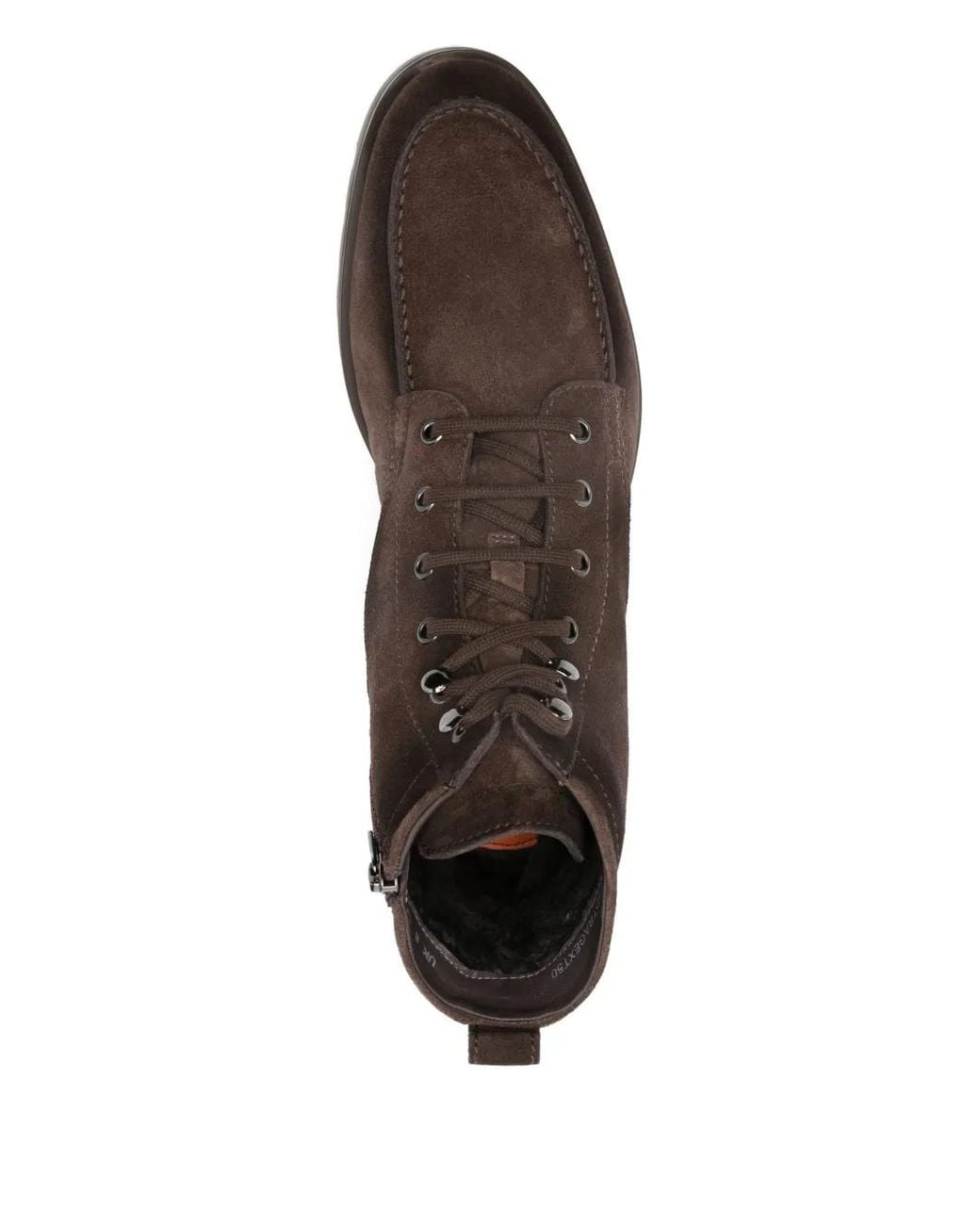 Santoni Brown Suede Boots for men