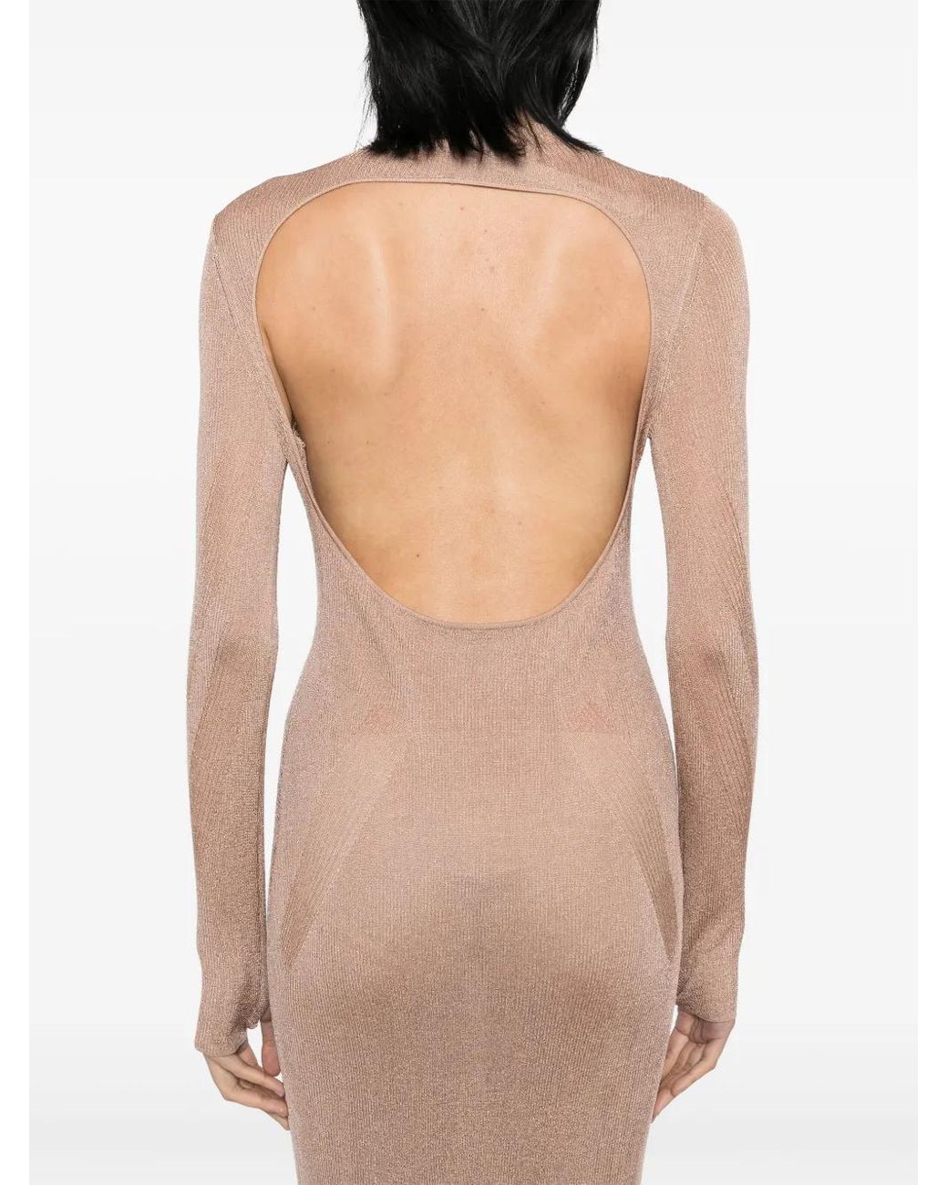 Oude Waag Brown Knitted Long Sleeve Dress