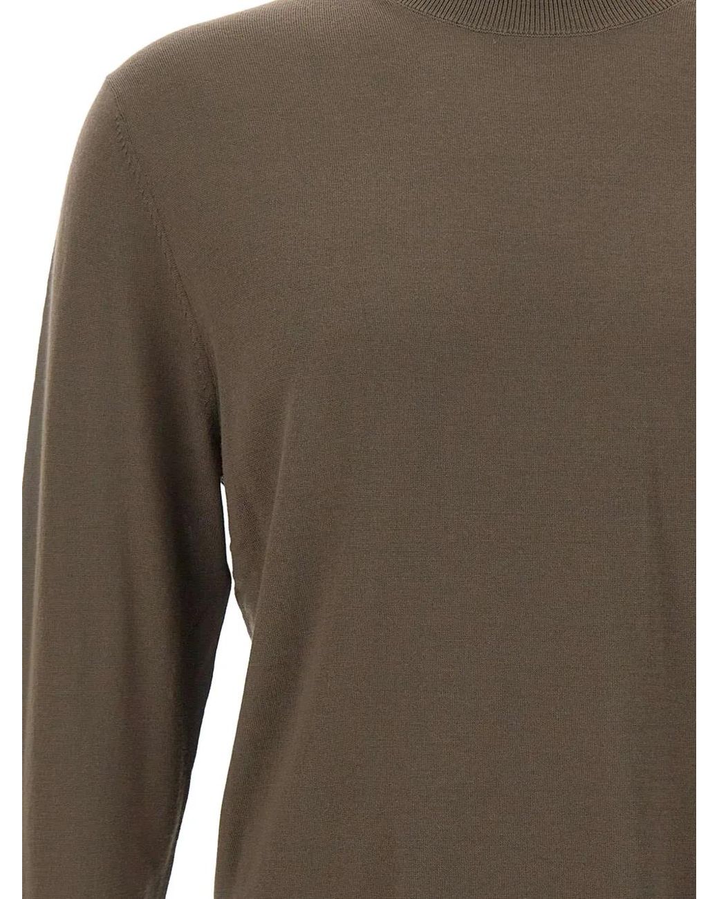 Peuterey Gray Logo-Patch Crew-Neck Sweater for men
