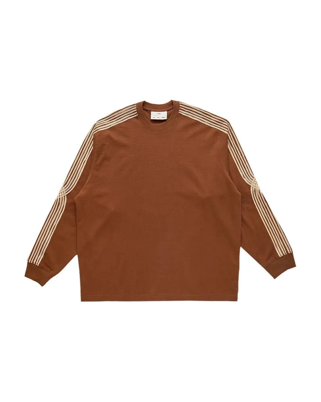 Song For The Mute Brown Appliqué Crew-Neck Long-Sleeved Sweatshirt for men
