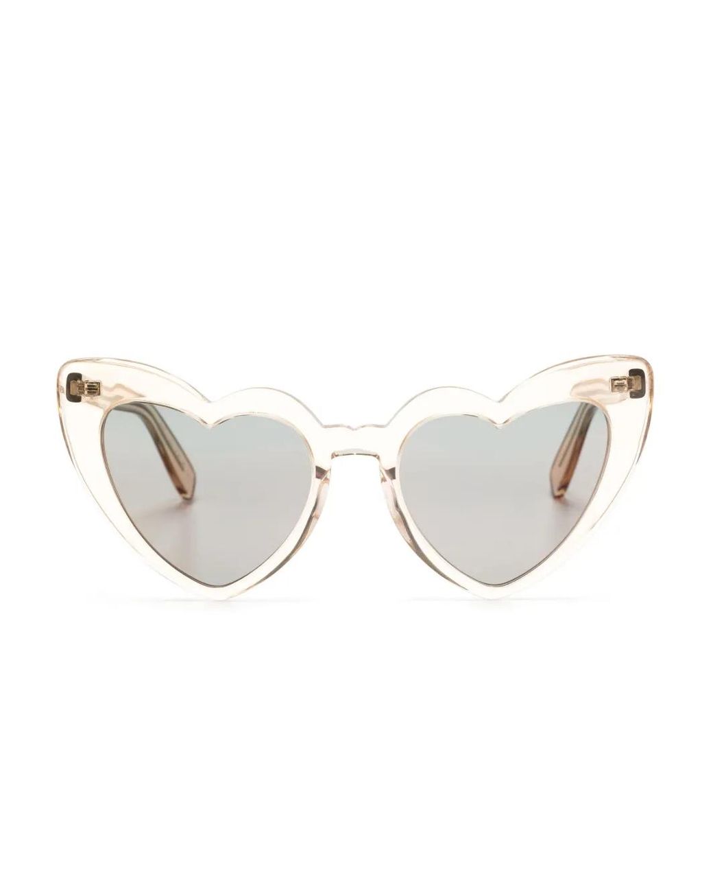 Saint Laurent Natural Heart-Frame Tinted Sunglasses
