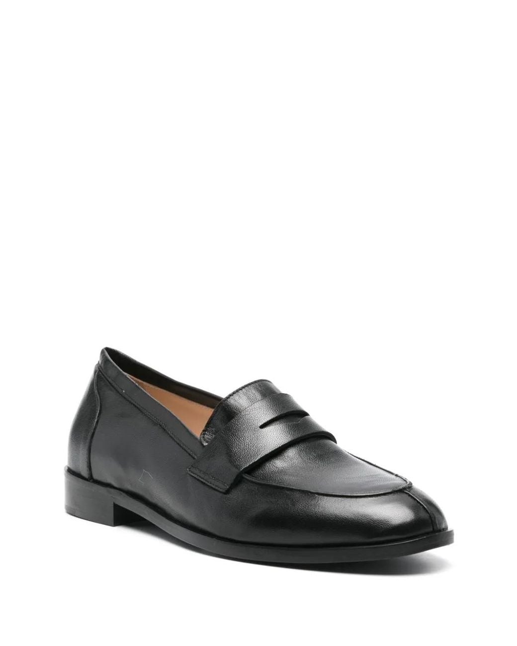 P.A.R.O.S.H. Black Leather Loafers