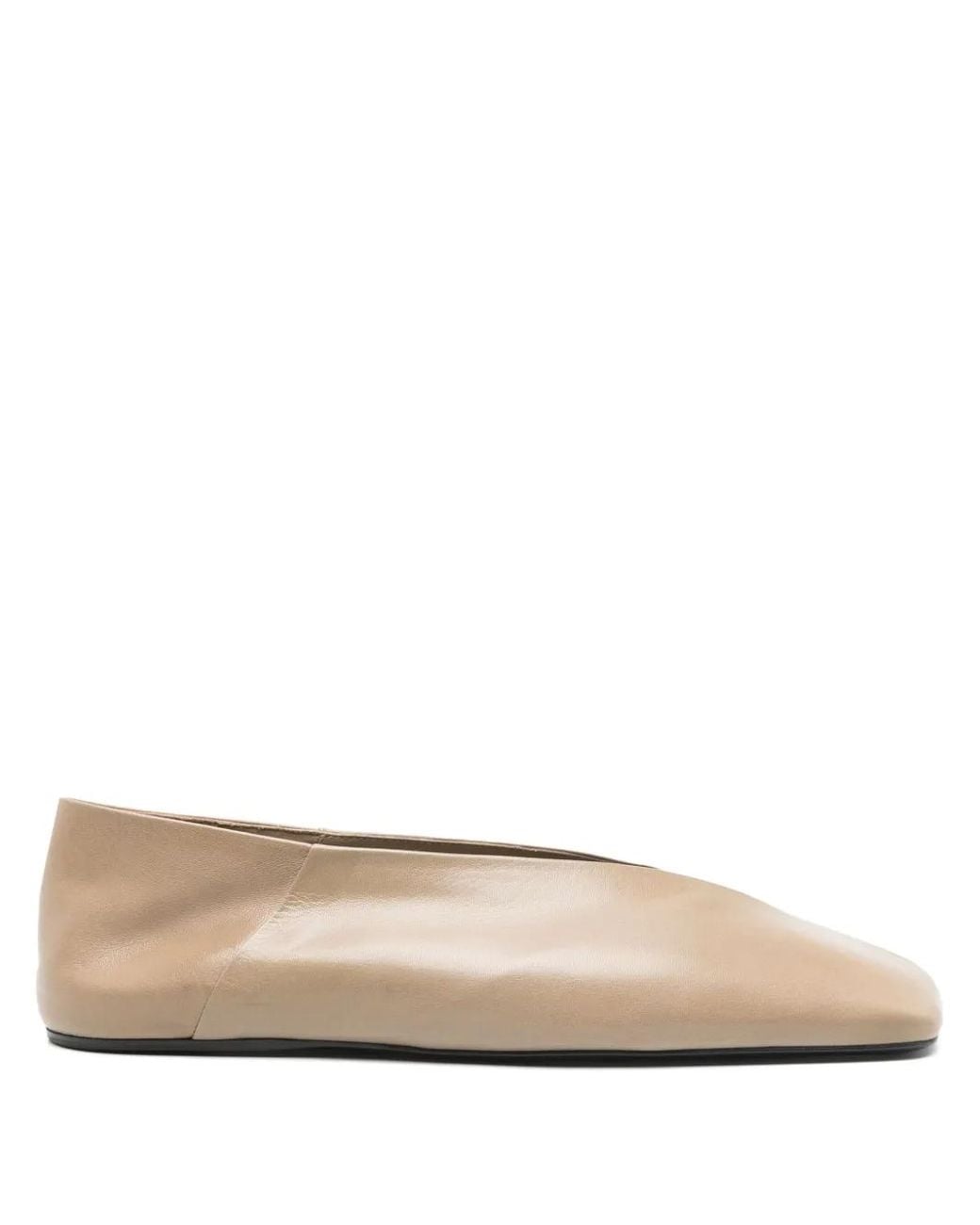 Jil Sander Natural Elegant Mini Ballerina Shoes For