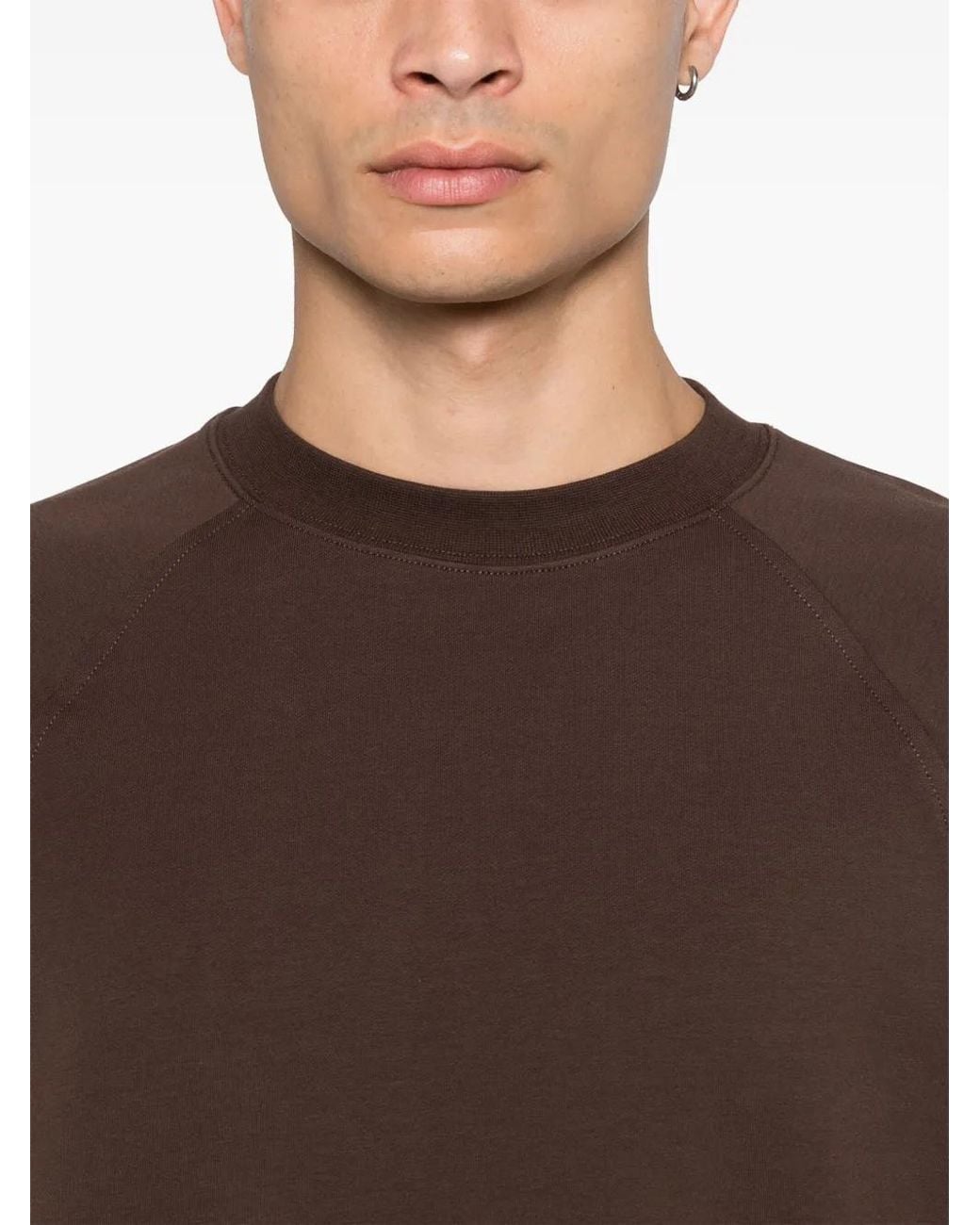 C P Company Brown Crew Neck Sweater for men