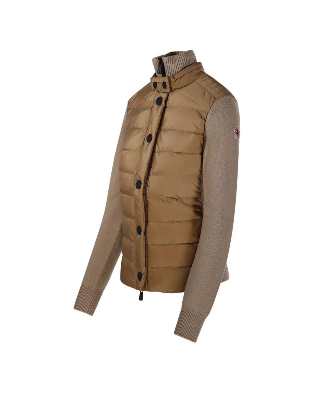Moncler Brown Quilted Panelled Jacket