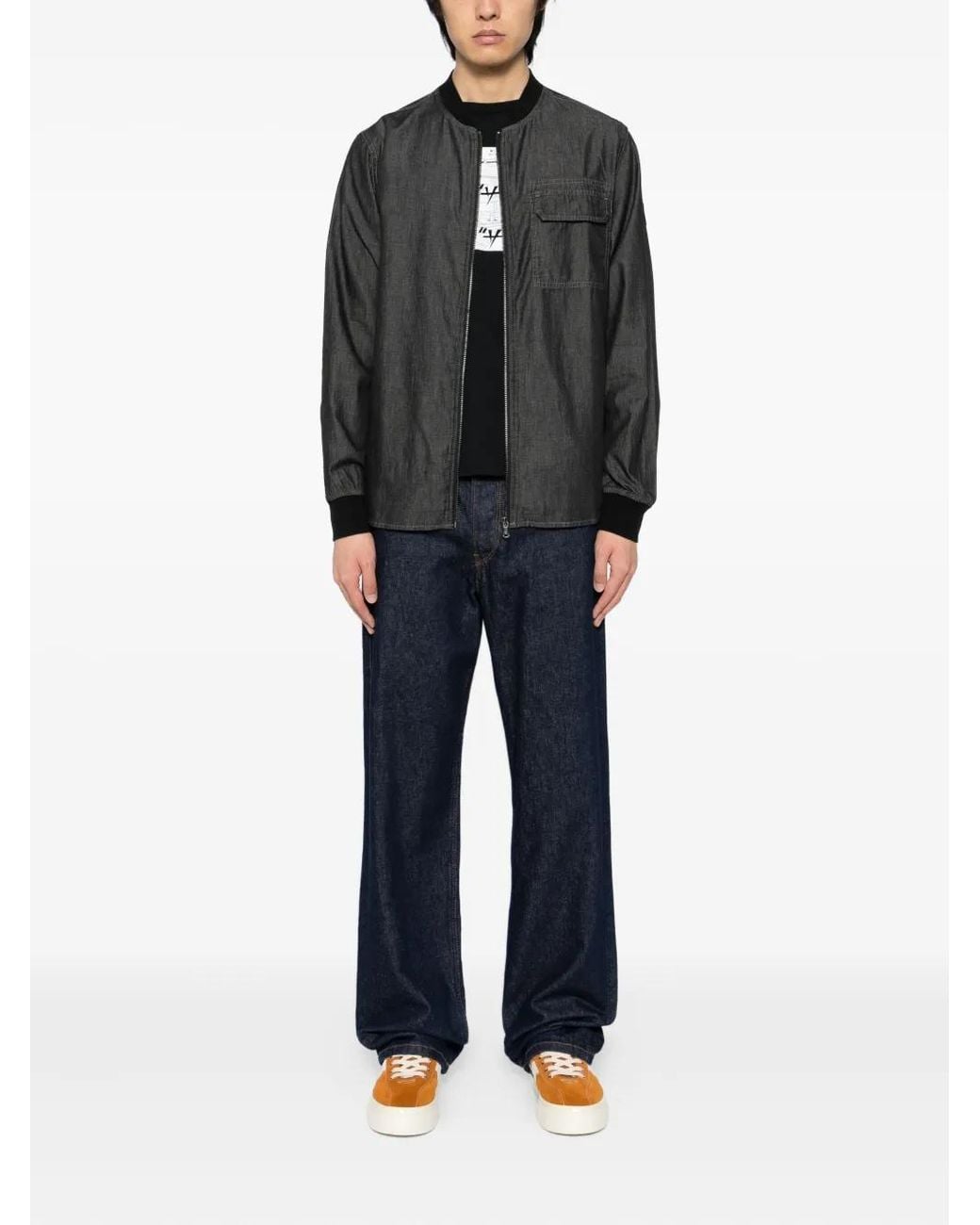 SPORT b. by agnès b. Black Logo-Patch Jacket for men