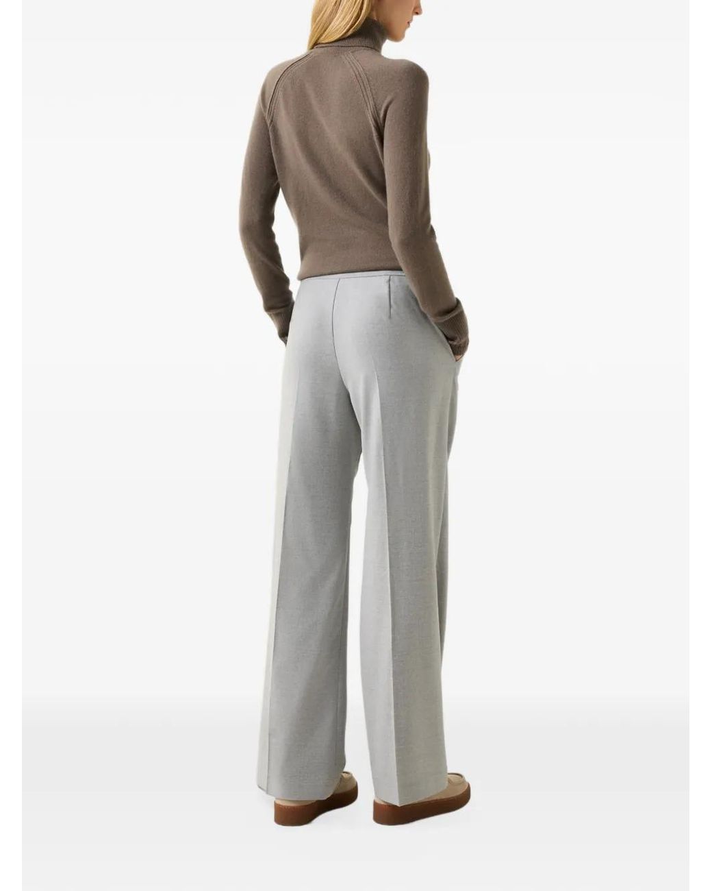 Bogner Gray Hermia Wide-Leg Trousers