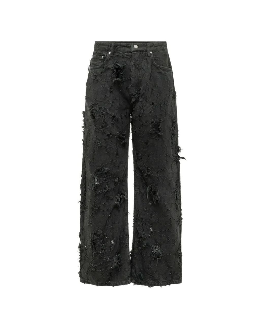 Represent Black Anarchy Distressed-Finish Jeans for men
