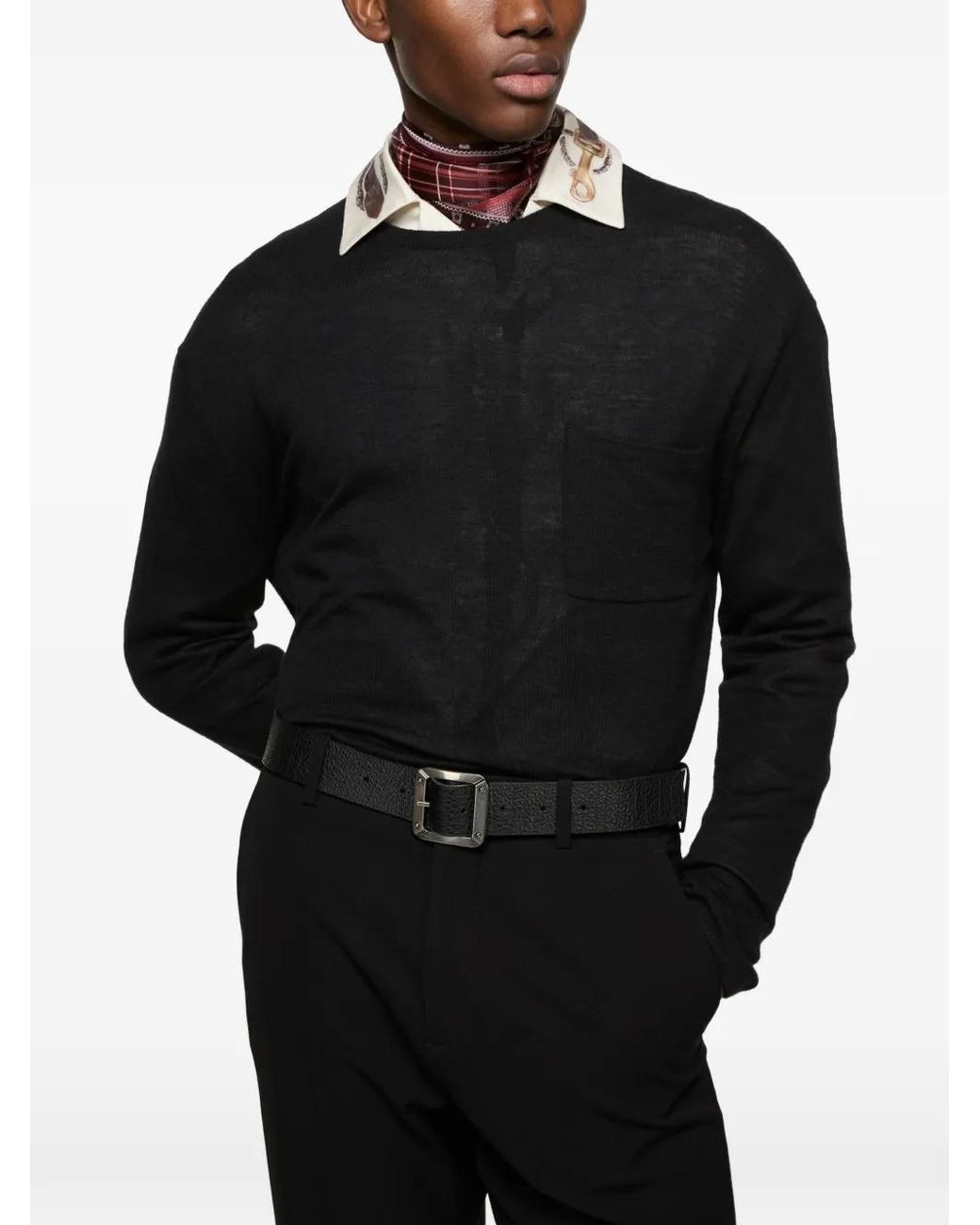 Acne Gestrickter Kaschmirpullover in Black für Herren