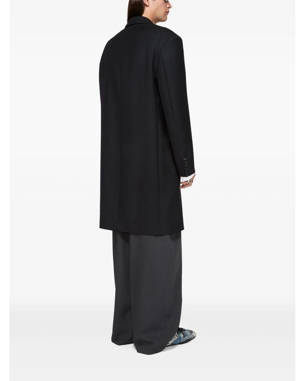 Acne Blue Single-Breasted Coat for men