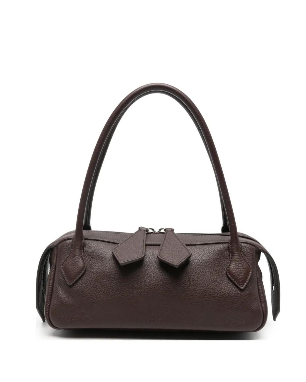 MINOBOSSI Metallic Anna Grained Leather Shoulder Bag