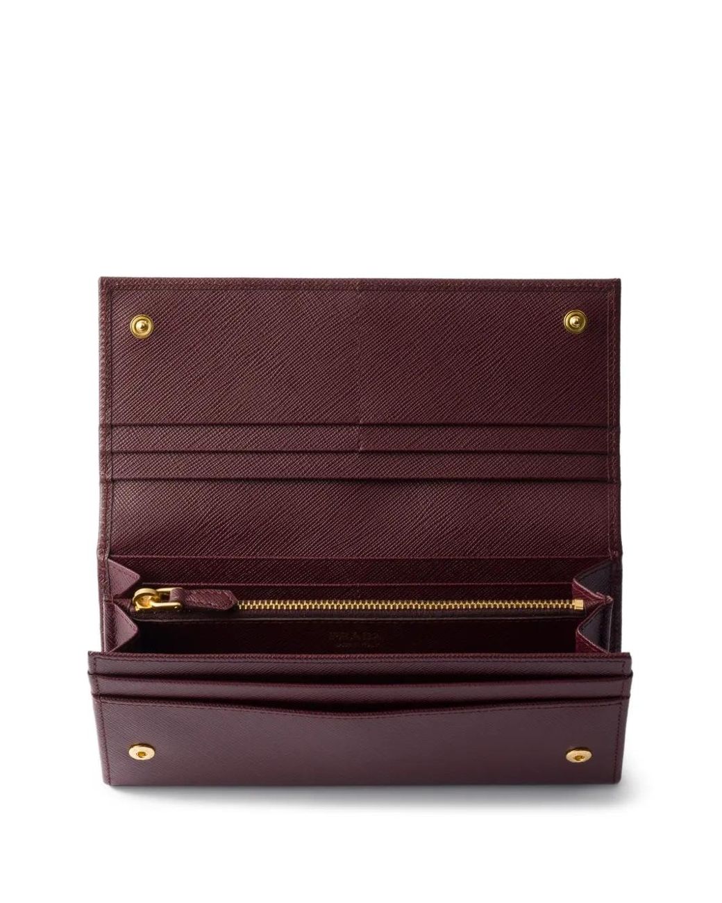 Prada Purple Large Saffiano Leather Wallet