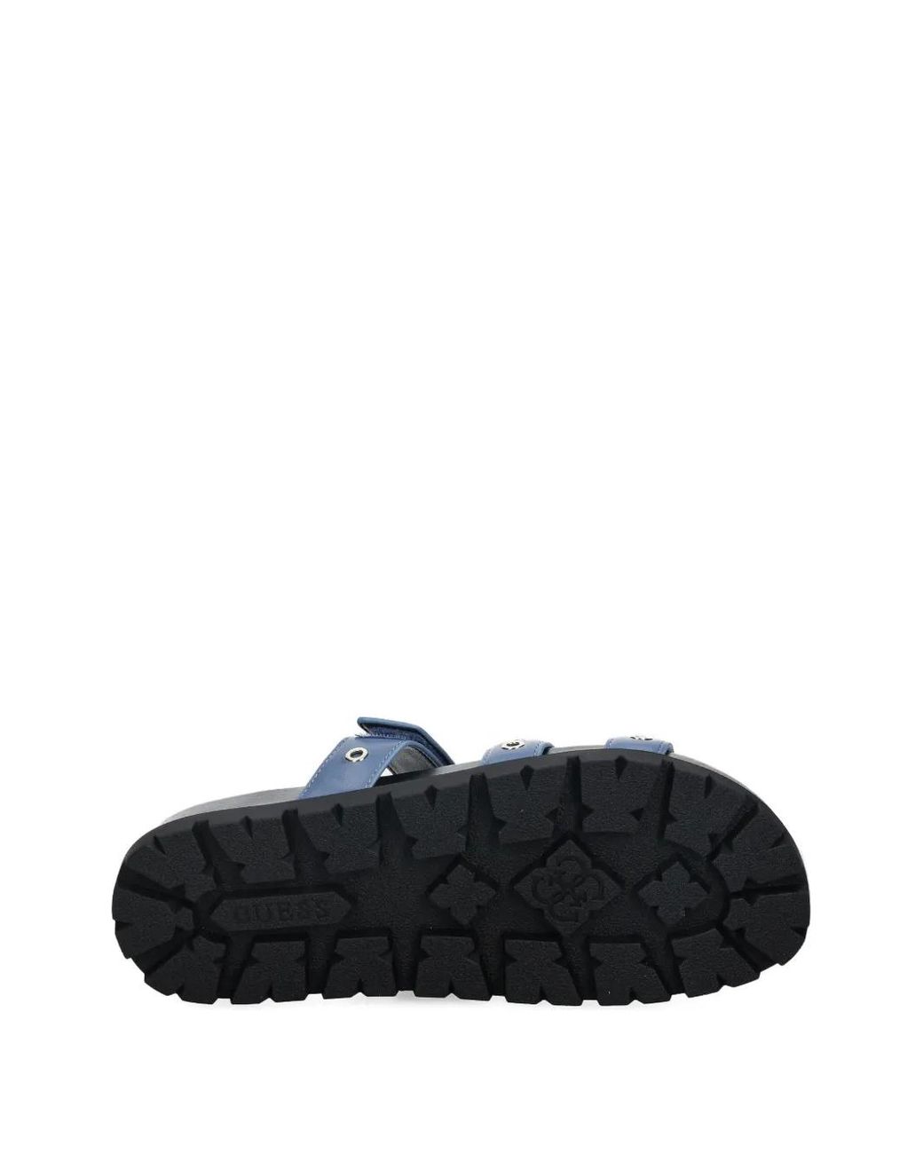Guess Blue Eyelet Strap Slides