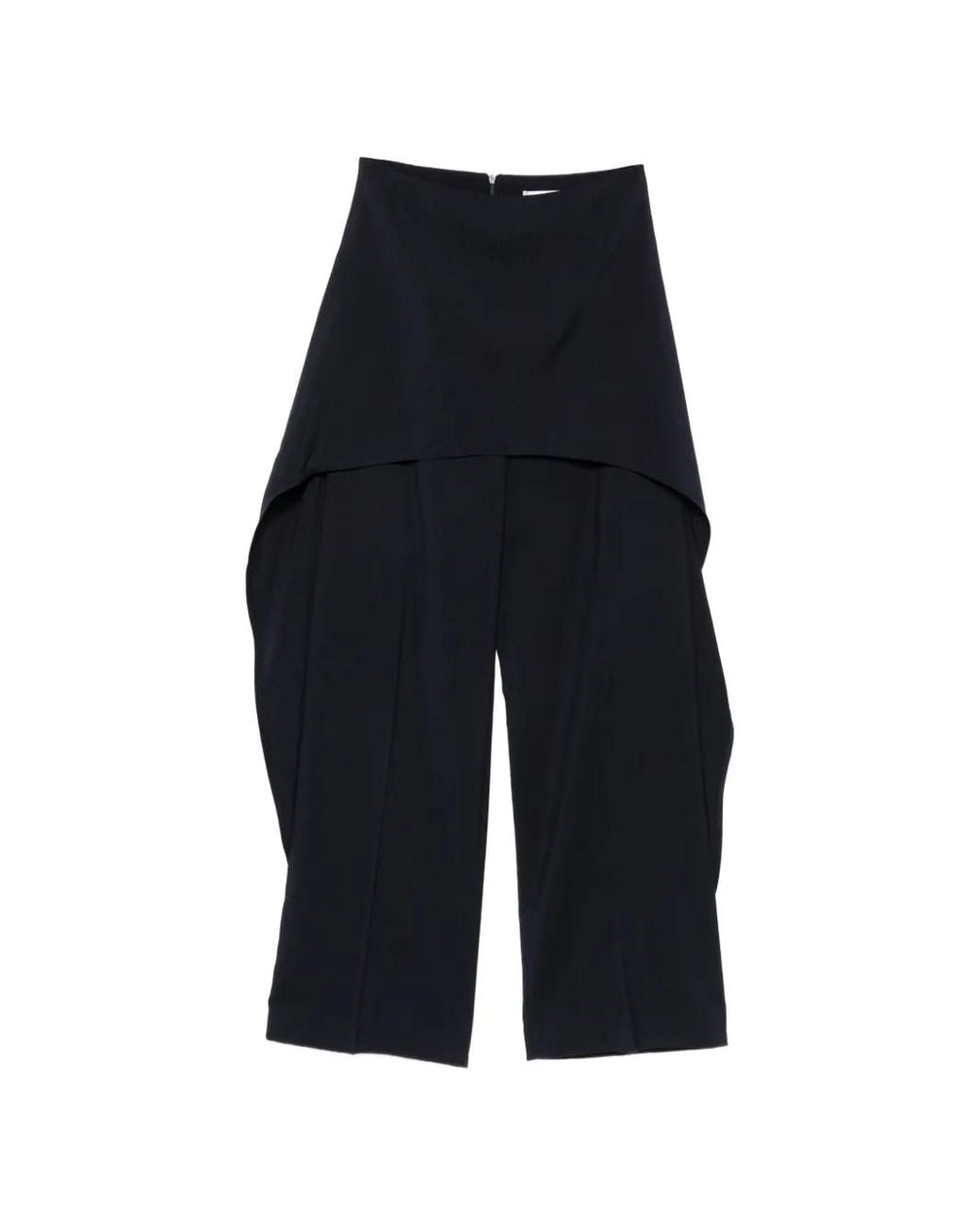 Christian Wijnants Blue Layered Draped-Detail Trousers