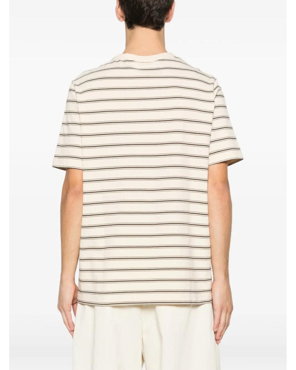 A.P.C. Natural Striped T-Shirt for men