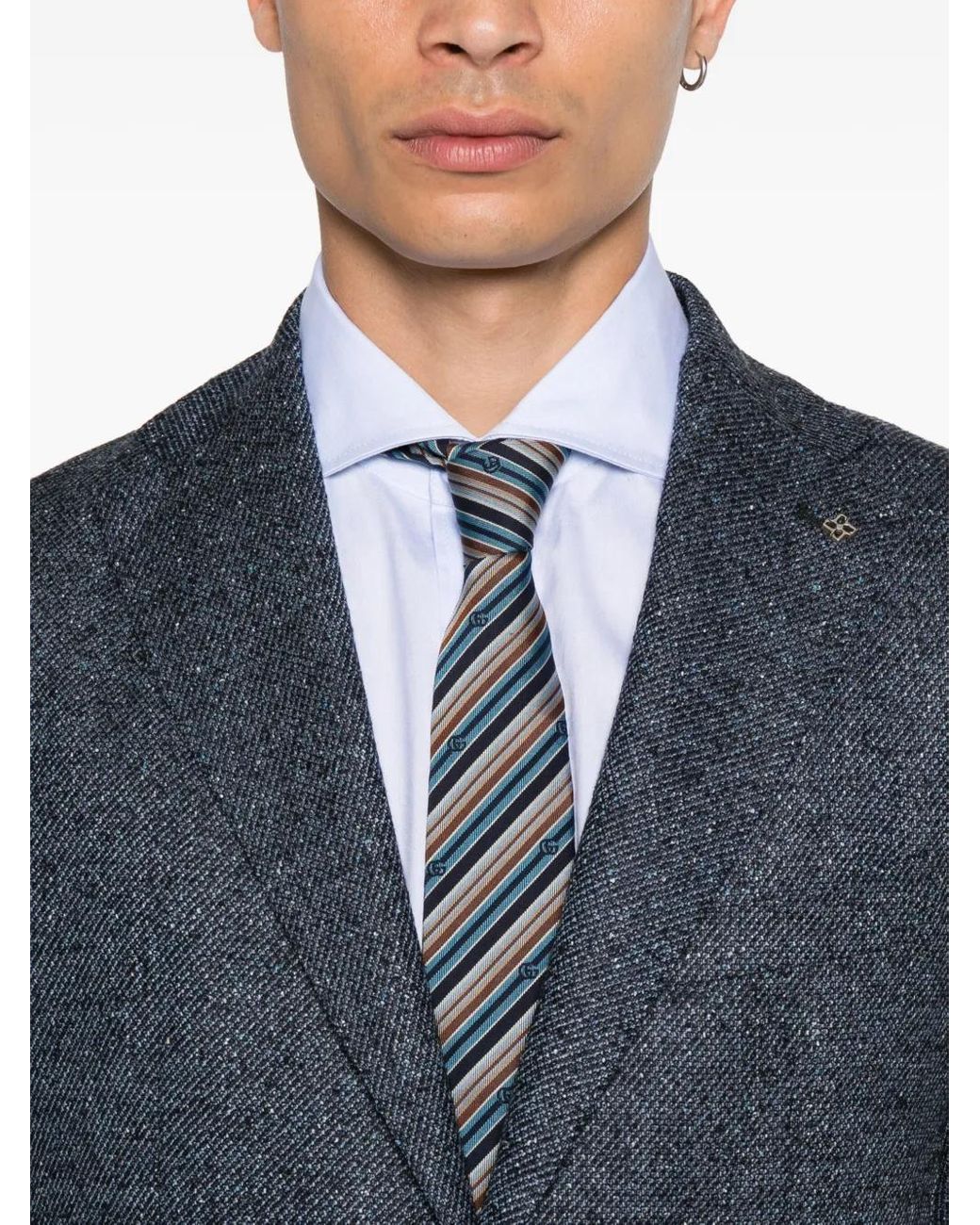 Tagliatore Blue Two-Button Jacket for men