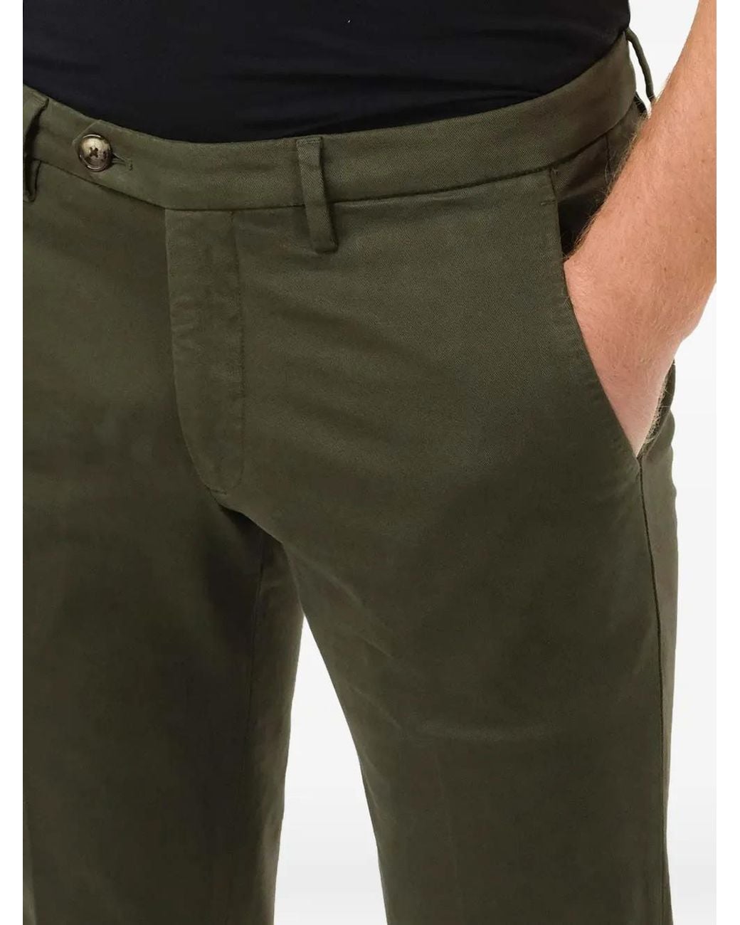Al Duca D'aosta Gray Cropped-Length Chino Trousers for men