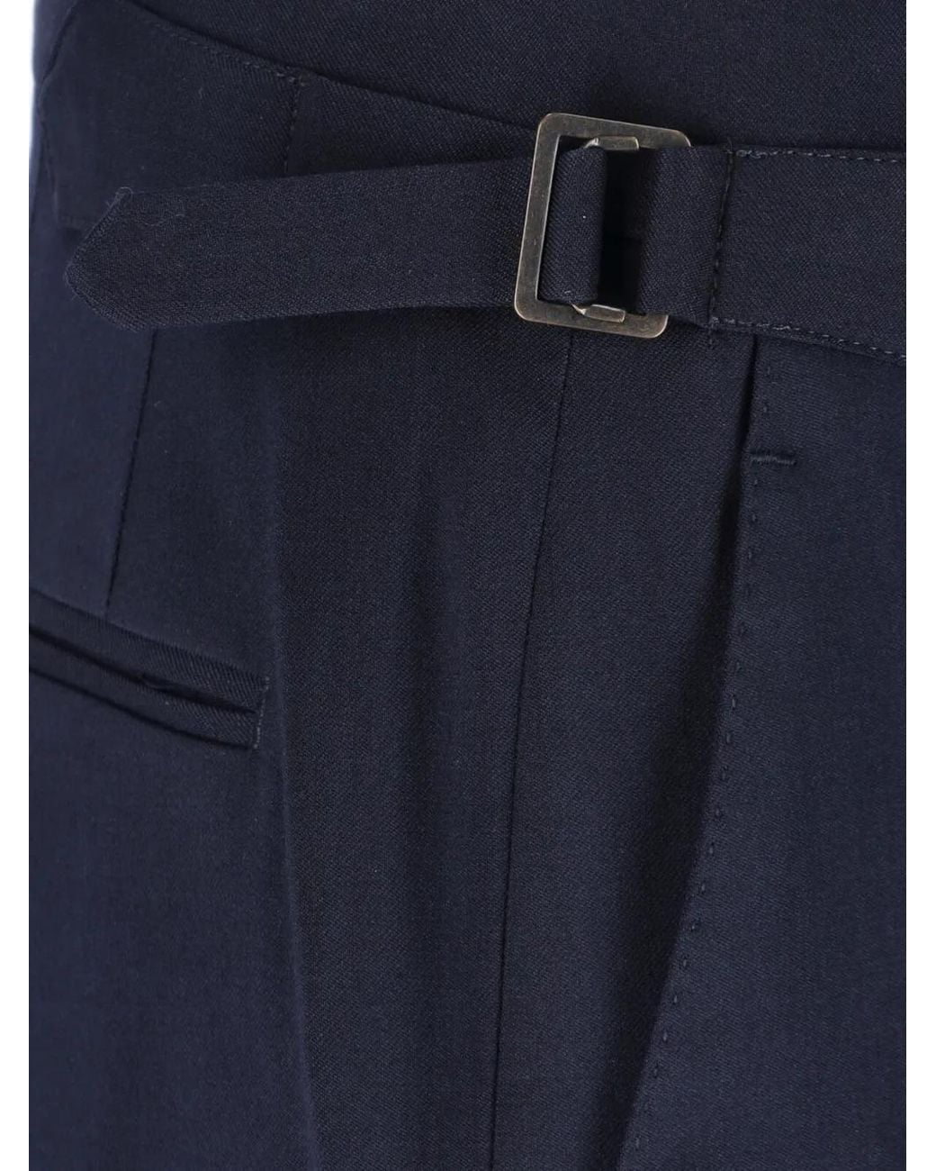 Vivienne Westwood Blue Sang Buckle-Fastening Wool Trousers for men