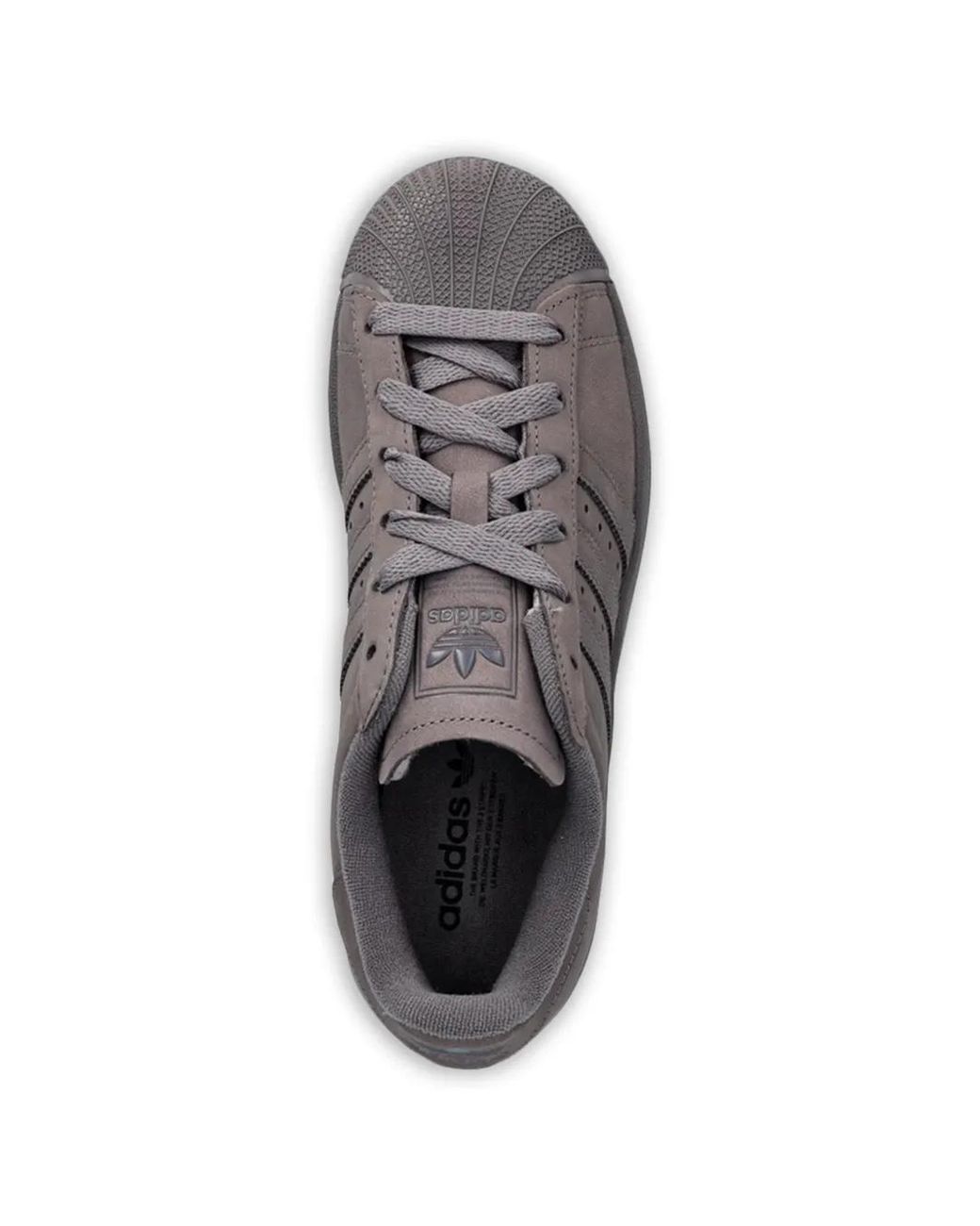 Adidas Gray Superstar Ii Lace-Up Sneakers
