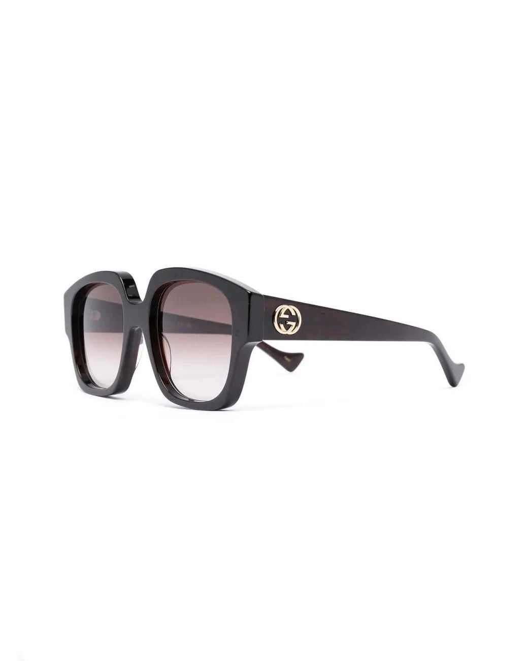 Gucci Black Oversized Square-Frame Sunglasses