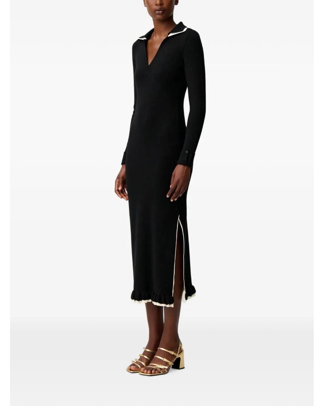 Claudie Pierlot Black Long Knitted Dress