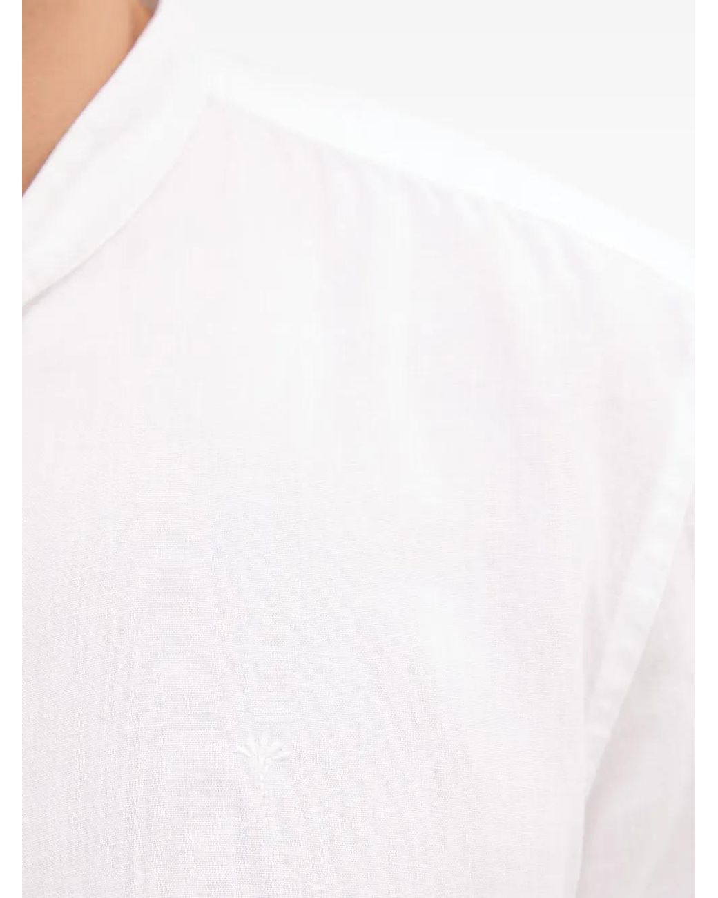 Joop! White Pebo Band-Collar Long-Sleeve Shirt for men